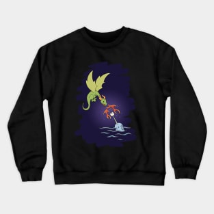 Dragon Narwhal Marshmallow Roast Crewneck Sweatshirt